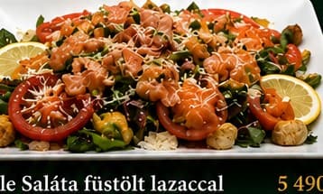 Jungle saláta füstölt lazaccal